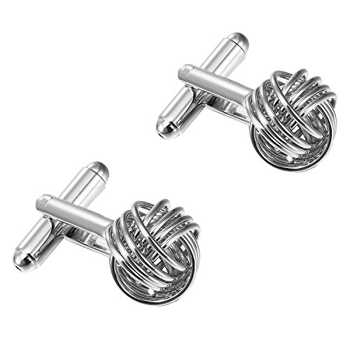 Image of Stunning Mens Nautical Knot Stainless Steel Cufflinks