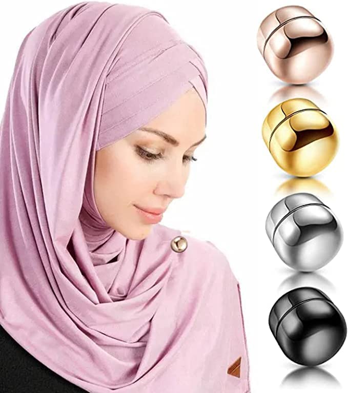 SIMXEN Multi-Purpose Pinless Strong Hijab Pins Colorful Pinless Magnet pins for Hijab Commercial Strength Hijab Pins for Women Clothing Scarf Girls New Hijab Brooch pin (4 Pair) (B0CKP2QWJT) Amazon Price History, Amazon Price Tracker