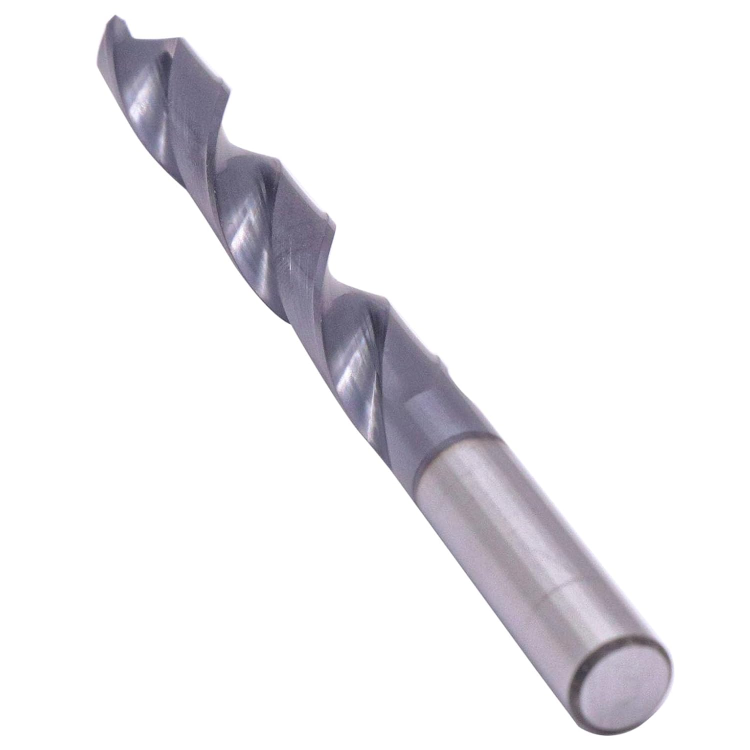 3/8" Solid Carbide Twist Drill Bits - AlTiN Coated, 2 Flute Tungsten Carbide Jobber Drill Bits, 118° Point Angle, 3/8" Drill Diameter, 2-3/4" Flute Length, 4-1/2" Overall Length