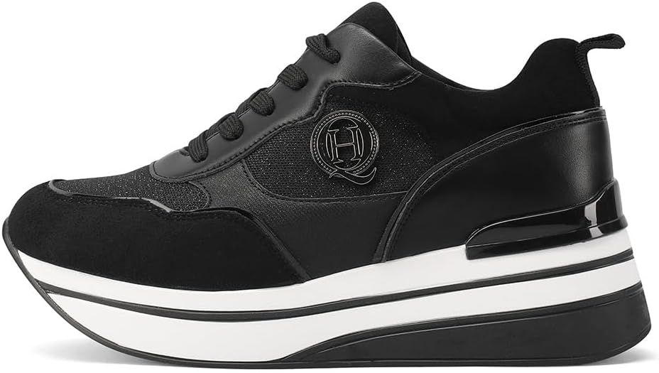 QUEEN HELENA Hoge gymschoenen sneakers met wighak casual dames