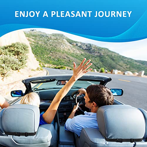 Lumbar Support Pillow For Car-Memory Foam Car Back Support For Driving Fatigue/Back Pain Relief - Dual Straps Better Fix The Back Support For Car - Dark Gray #TOP6