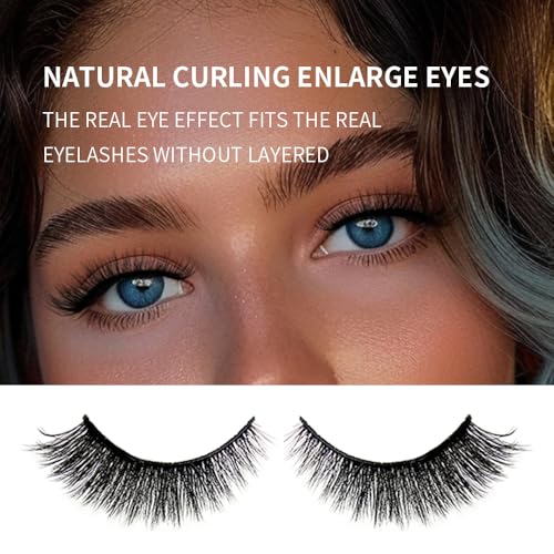 False Eyelashes 7 Pairs 3D Strip Faux Mink Eyelash Natural Lashes Fluffy Wispy Cat Fox-BN07 — view 2
