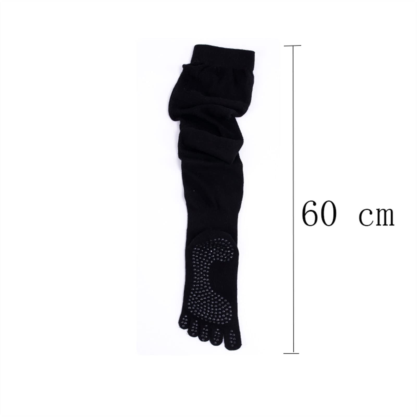 skarpety damskie Pięcioletnice Kobiety Skarpety Jogi Lato Bawełna Cienkie Wysokie Skarpety Sportowe Fitness Pilates Anti-Slip Dot Split Soe Pończochy 3 pary pończochy damskie(C)