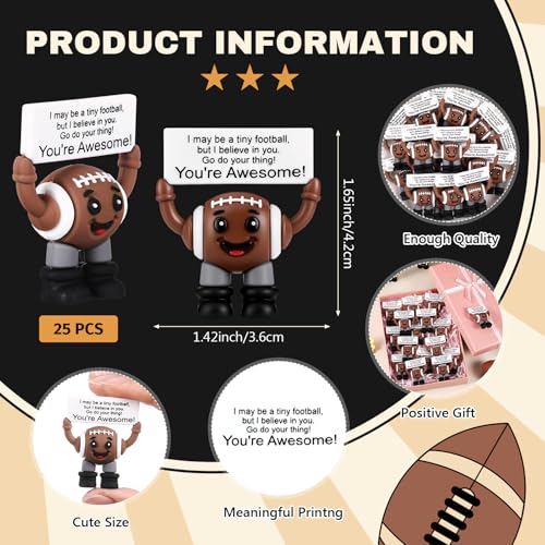 image for Gejoy 25 Pcs Mini Rubber Football Toys Positive Mini Football Figurine