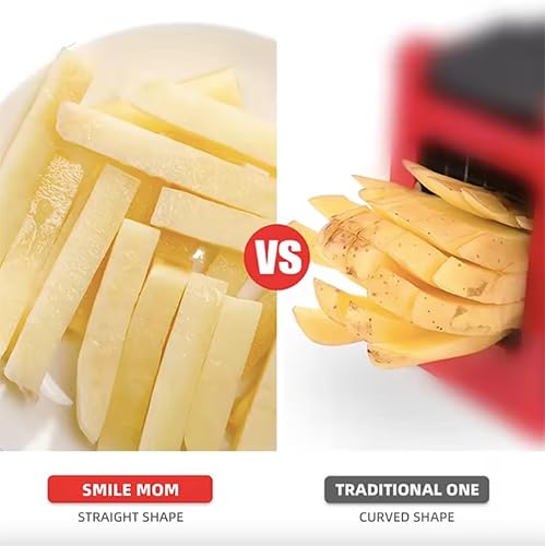 Miniatura 6 de Cortador de papas fritas, picador de verduras 4 en 1, prensa manual de juliana, herramienta Kitcehn, hace papas fritas y chuletas de verduras