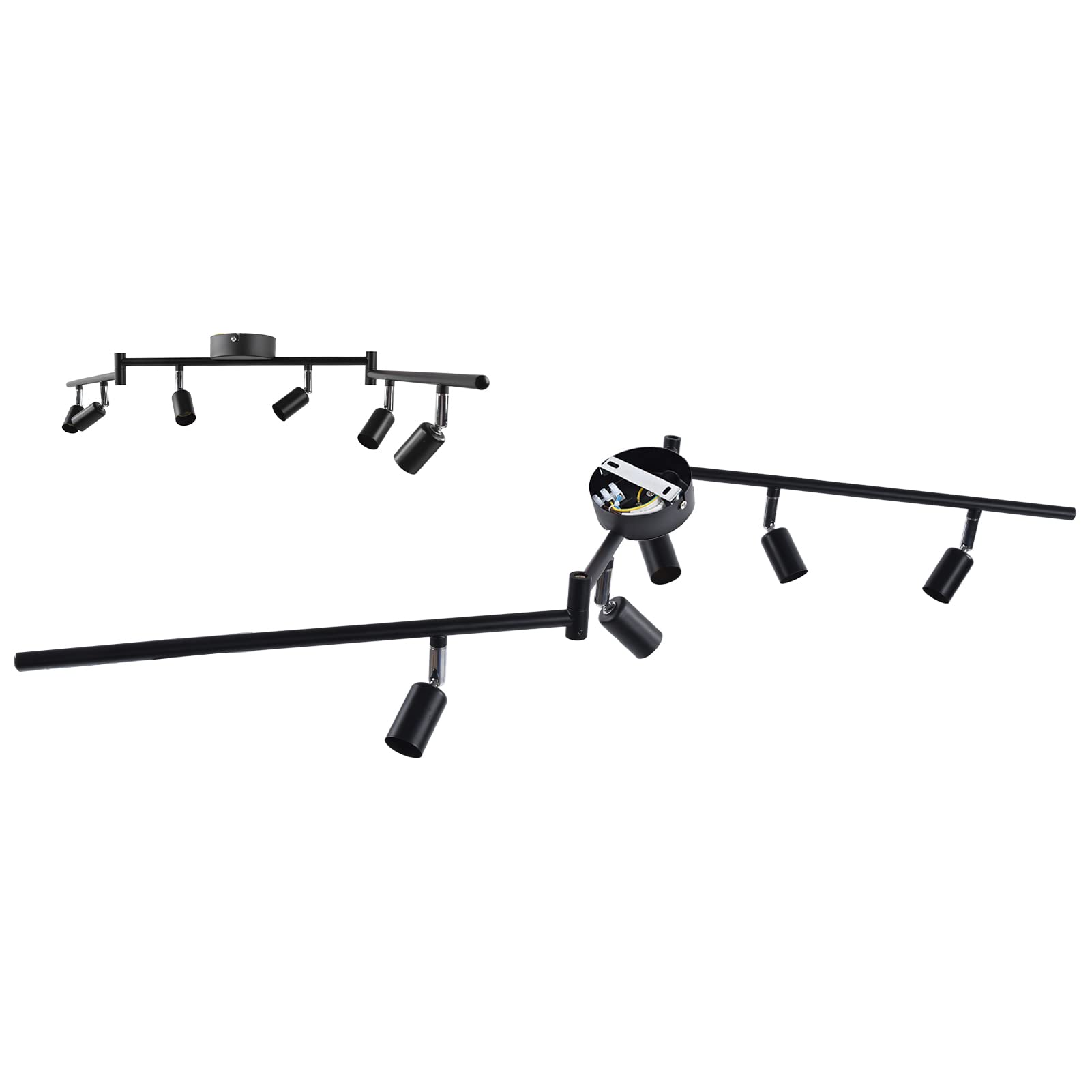 6 Way Ceiling Spotlight GU10 Base Track Lighting Kit for