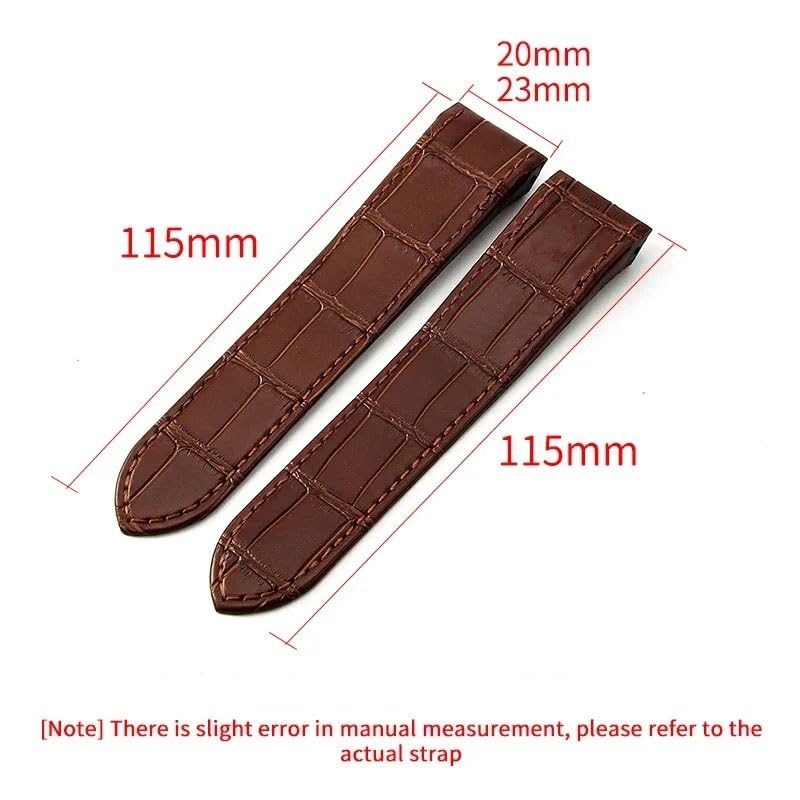 Sangle de montre en cuir véritable compatible Santos Série 100