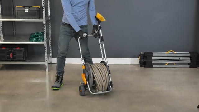 Bild 3 - HOZELOCK - Schlauchwagen Plus 50 M (Ø 12,5 mm) montiert: Maximale Kapazität 60 M, Stabil und robust für den allgemeinen Gebrauch, Montiert mit 50 M Schlauch, 1 Spritzdüse + Anschlüsse [2435R0000]