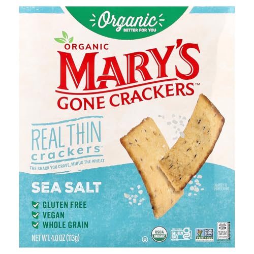 Marys Gone Crackers Organic Sea Salt Real Thin Crackers, 4 Oz
