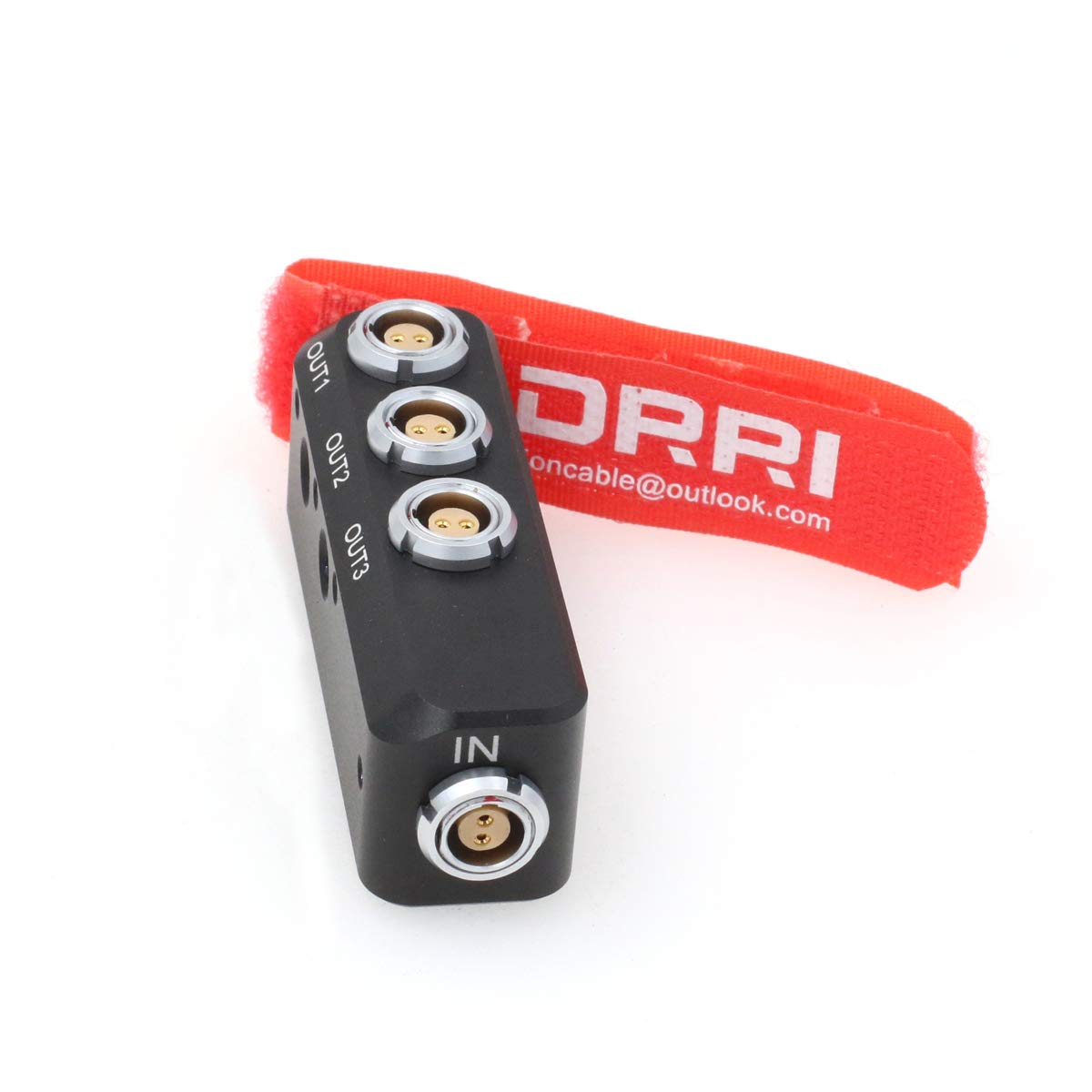 DRRI 1X 2Pin in to 3X 0B 2pin Out Power Supply Aluminum Distributor for Teradek Bolt/Z Cam EVF ARRI RED Paralinx Preston
