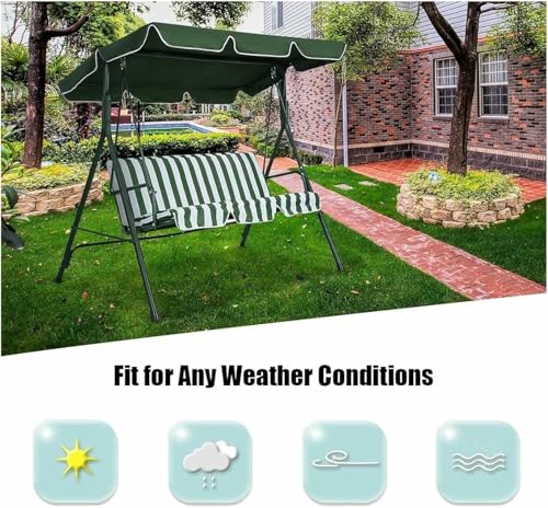 Toldo de repuesto para balancín de jardín impermeable 210D gris 3