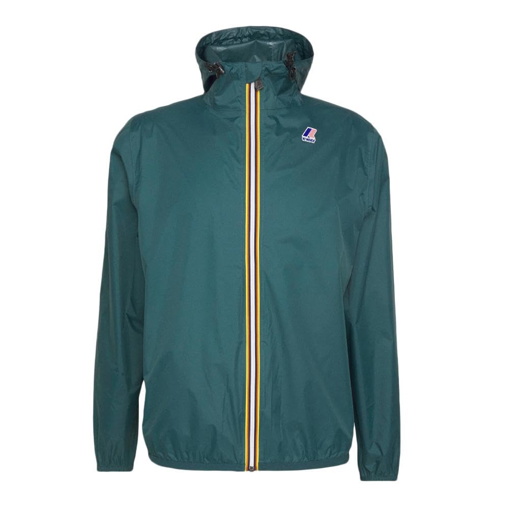K-Way Le Vrai 3.0 Claude Unisex Green Windbreaker, Green, XL