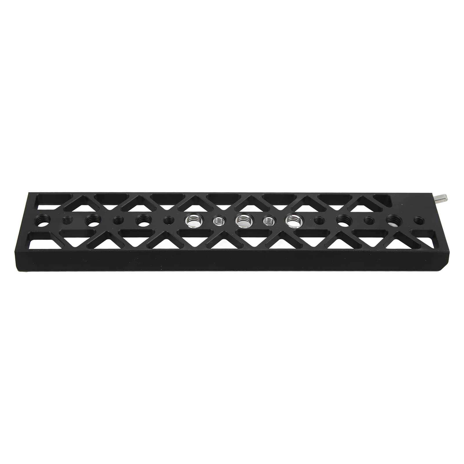 Piastra a Coda di Rondine per Fotocamera per Montaggio su Treppiede, Lega di Alluminio Resistente, Lunga 25 Cm, Ideale per Utenti DSLR, Fori per Viti da 3/8 e 1/4 Pollici