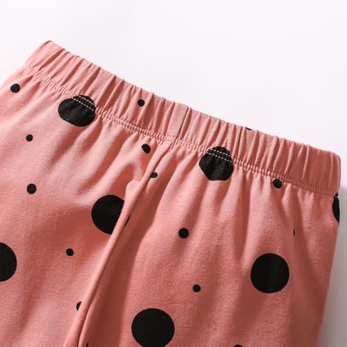 Image of HILEELANG Toddler Girl Fall Outfits Clothing Pants Set Sweatshirt Cotton Strench Leggings Playwear Sets 2pc