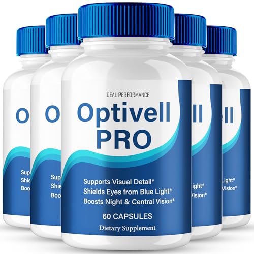 Optivell Eye Capsules, Optivell Pills Supplement - Maximum Strength, All Natural Visual Wellness and Crystal Clear View, Advanced Formula Optivell Vision Support Reviews (5 Pack)