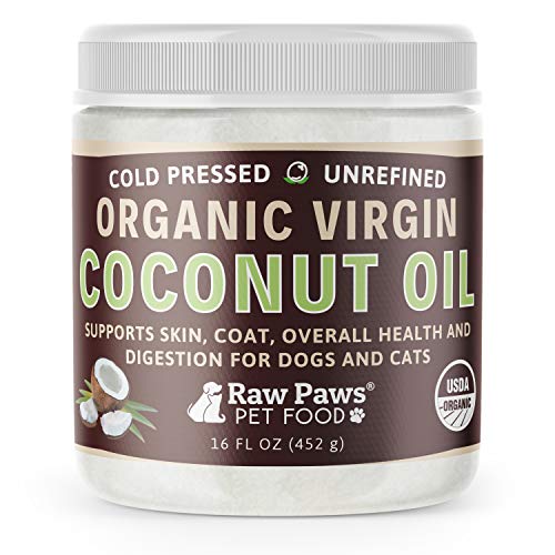 Raw Paws Organic Virgin Coconut Oil for Dogs & Cats, 16-oz - Supports
