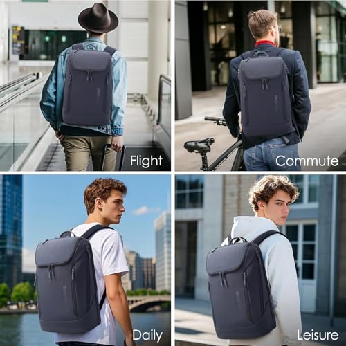 Image of Red Lemon BANGE Captain Business Smart Backpack Waterproof fit 15.6 Inch Laptop Backpack, Travel Durable Backpack for Men and Women (Blue - Version 2.0)