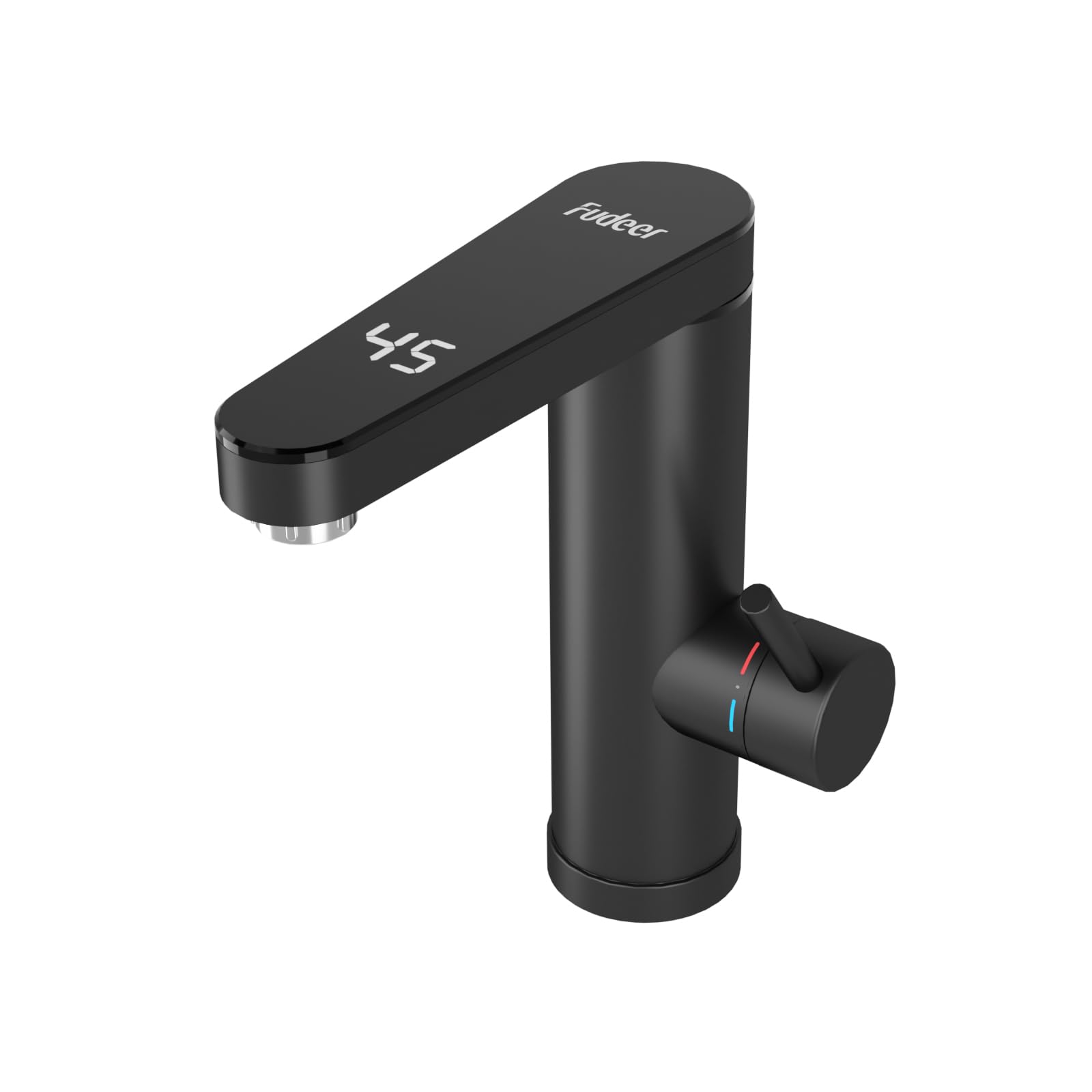 3.3kW elektrischer Durchlauf-Warmwasserhahn für Bad,230V,Edelstahl | Sofort warmes Wasser, einfacher Einbau, Digitaldisplay,120° drehbarer Auslauf,vielseitig,rostfrei,robust,pflegeleicht