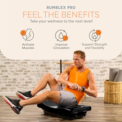Image of Lifepro 4D Vibration Plate Exercise Machine - Triple Motor, 7 Presets, 60 Speeds Rumblex Plus /Pro Vibrating Platform with Wrist Remote - Whole Body Shaker Vibration Plate for Lymphatic Drainage