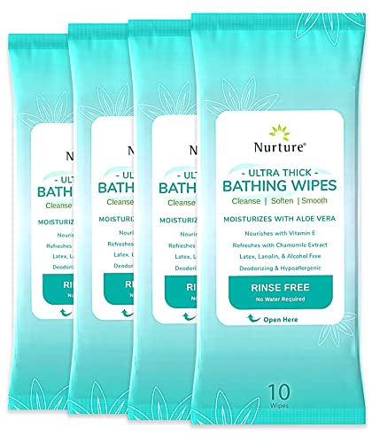 Nurture XL Ultra Thick Body Wipes for Adults w/ Aloe