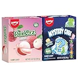 AMOS Peelerz Lychee Gummy Candy & Peelerz Mystery Cube, Peelable Fruit-Shaped Candy, 8.47oz Box with 10 Individual Packs – Fun Peeling Gummy Snack Made with Real Juice (2-Box Bundle)