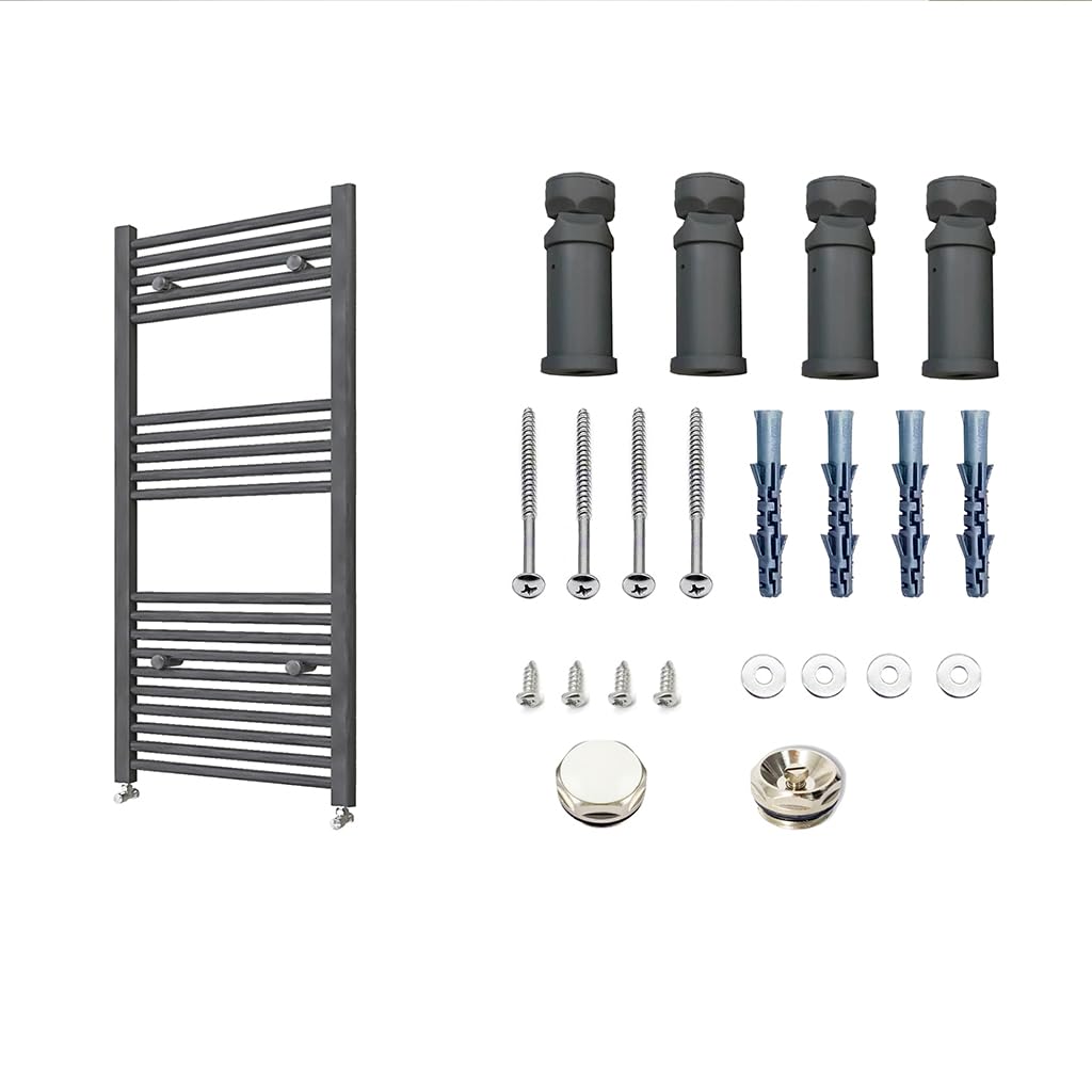 AICAIT Termoarredo Scaldasalviette Termosifone Acciaio al carbonio Antracitico 1200x450mm