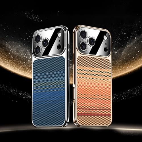 Coque iPhone 16 Pro en cuir plaqué orange luxe