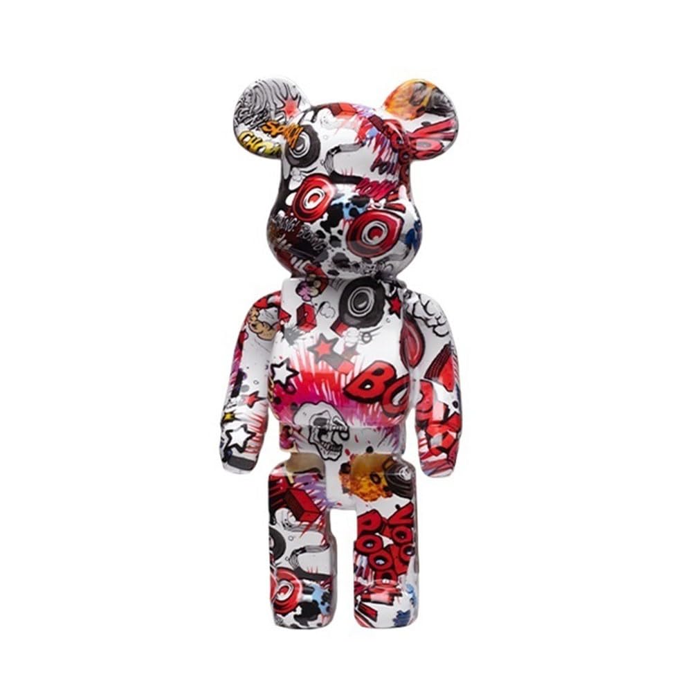 HQDFCNM Bearbrick Violent Bear Tabletop Sculpture Display Case Decoration Toy Collection