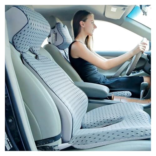 Funda universal para asiento de coche con espuma viscoelástica cómoda y transpirable azul 2