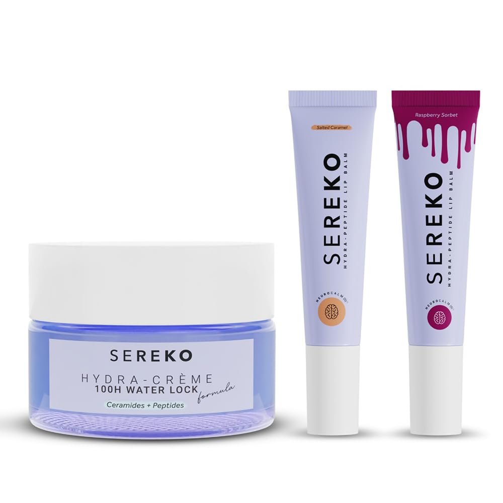 Ceramide Peptide Plumping Trio, Hydra IOOH Moisturiser 50ML + Hydra Peptide Lip Balm Salted Caramel - Non Tinted 8g + Hydra Peptide LipBalm Raspberry Sorbet- Tinted 8g-image-5