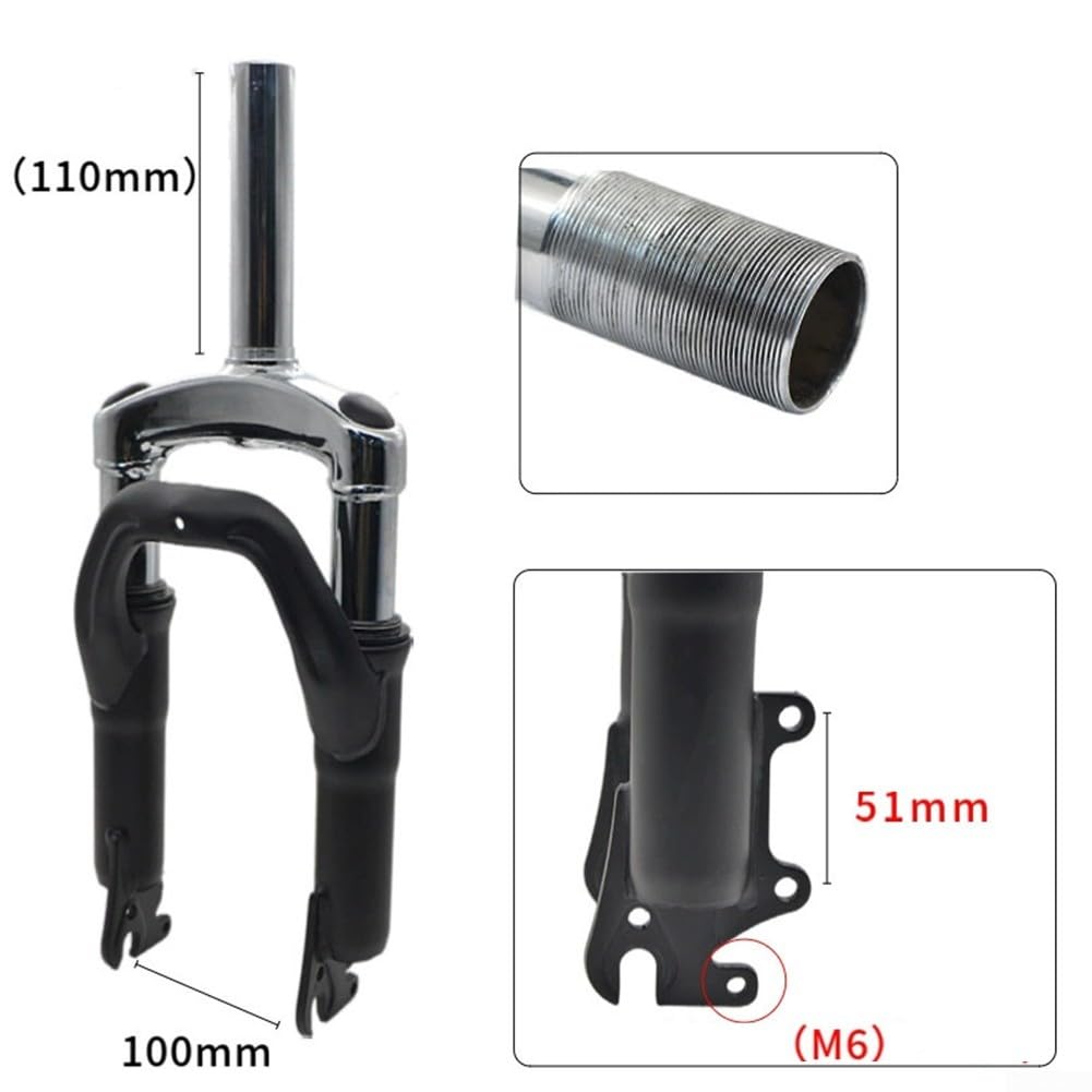 Forcella anteriore robusta per bici elettrica con assorbimento degli urti superiore per modelli pieghevoli (125 senza)