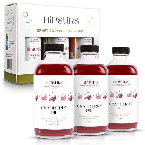 HipStirs Cranberry Syrup for Cocktails, Made with Natural Ingredients