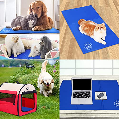 Bravpet Kühlmatte für Haustiere Haustier Selbstkühlendes Pad Matte Bettmatten Komfort für Katzen und Hunde (M)