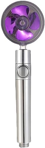 SHUOMU Rociador Con Ventilador Accesorios De Baño Ahorro De Agua (Color Purple)