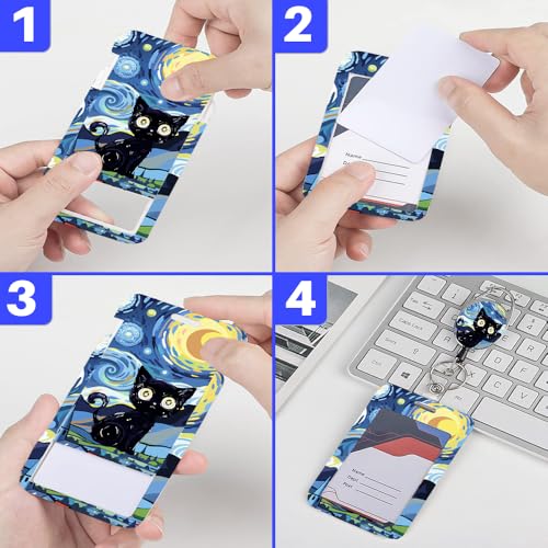 50% Off Star Cat ID Badge Holder & Lanyard Set for Office Gifts