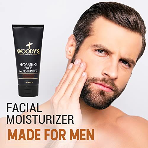 Woody's Face Moisturizer for Men with Menthol - Hydrating Daily Facial Lotion for Dry Skin, Anti-Aging Face Cream, Mens Skin Care, 5 fl oz - Image 4