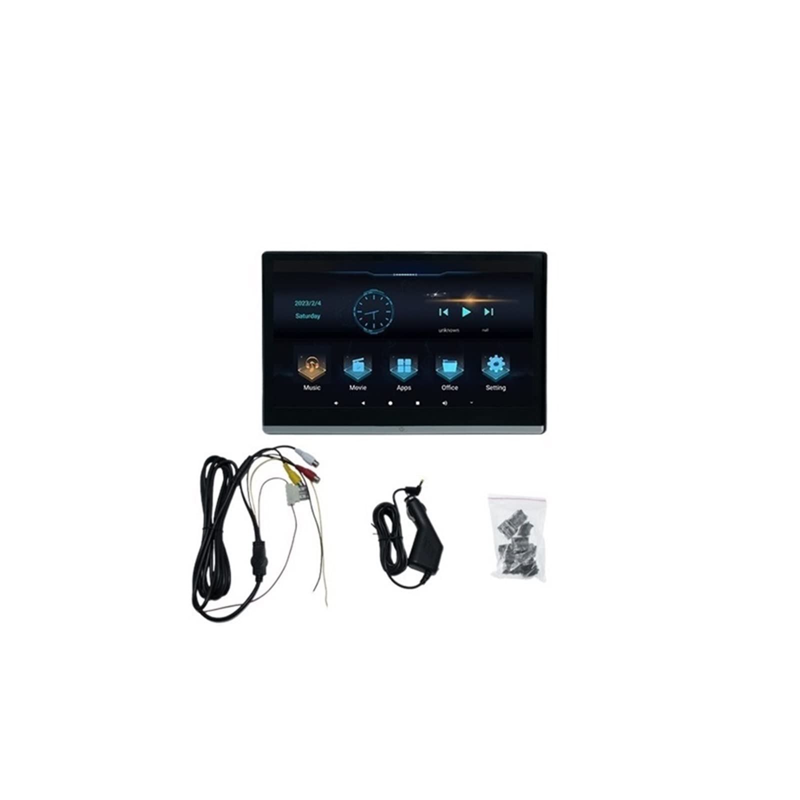Lettore DVD portatile per lettori video per poggia Display Android esterno ultra sottile da 13,3 pollici WIFI4 + 64GDisplay for poggiatesta for auto da 13,3 pollici con schermo rotante HD(Size:13.3 in