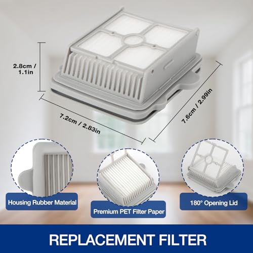 Image of F25 Brush Rollers and HEPA Filter for Roborock F25 /F25 ACE /F25 ALT /F25 LT /F25 RT /F25 GT Cordless Wet Dry Vacuum Cleaner, 3 Brush Rollers, 3 HEPA Filters, 1 Water Tank Brush, 1 Cleaning Brush