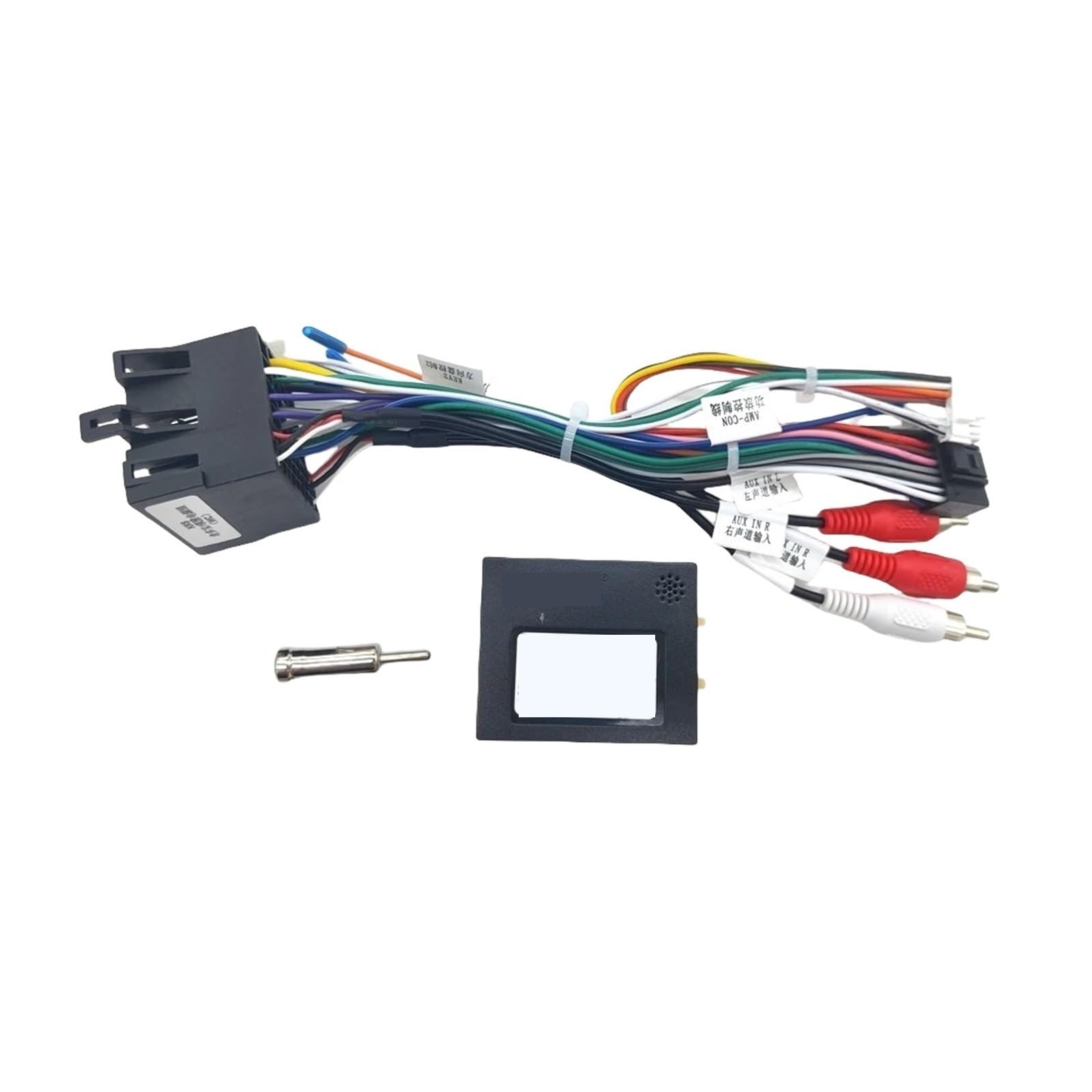 Adattatore per cavo di alimentazione per lettore DVD audio per auto a 16 pin con scatola Canbus Compatibile per Fiat Doblò 500L Bravo Doblò Cablaggio stereo con spina Ha