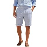 MBCAMOZEN Men's Seersucker Shorts Comfortable Breathable Summer Shorts with Multiple Color Options for Vacation Wear 35W Blue