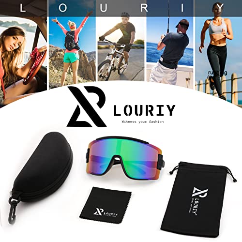 Image of Big Shield Wraparound Sunglasses Men Women Sport Sunglasses 80s Ski Visor Mirror Glasses Cycling Outdoor