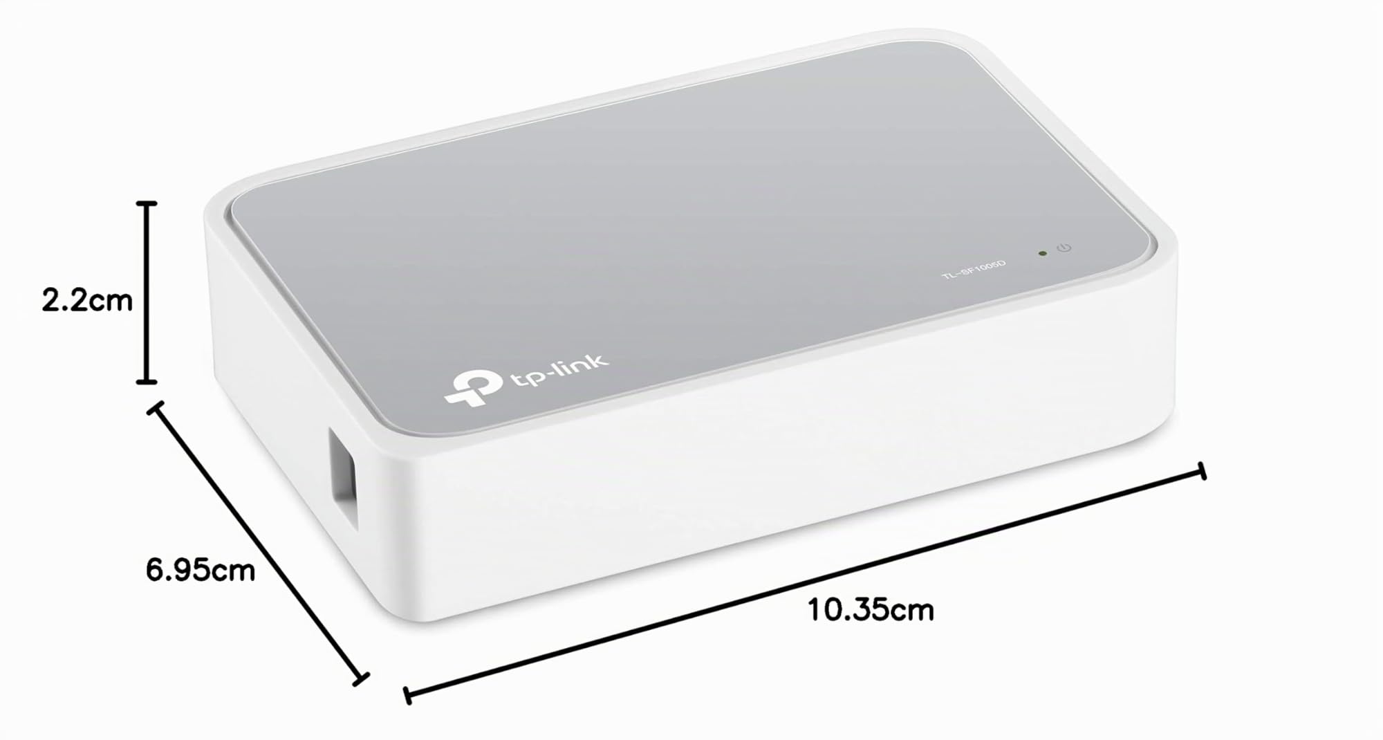 TP-Link TL-SF1005D - Switch Ethernet con 5 Puertos (10/100 Mbps, RJ45, Concentrador de ethernet, Plug and Play, sin Ventilador, No Gestionado), Color Blanco/Gris