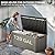 YITAHOME Outdoor Storage Box with Cushion, 120 Gallon Waterproof Deck Box for Garden Tools, Patio Cushions, and Pool Accessories, Lockable, Easy Assembly, Versatile Bench or Table (Light Brown)