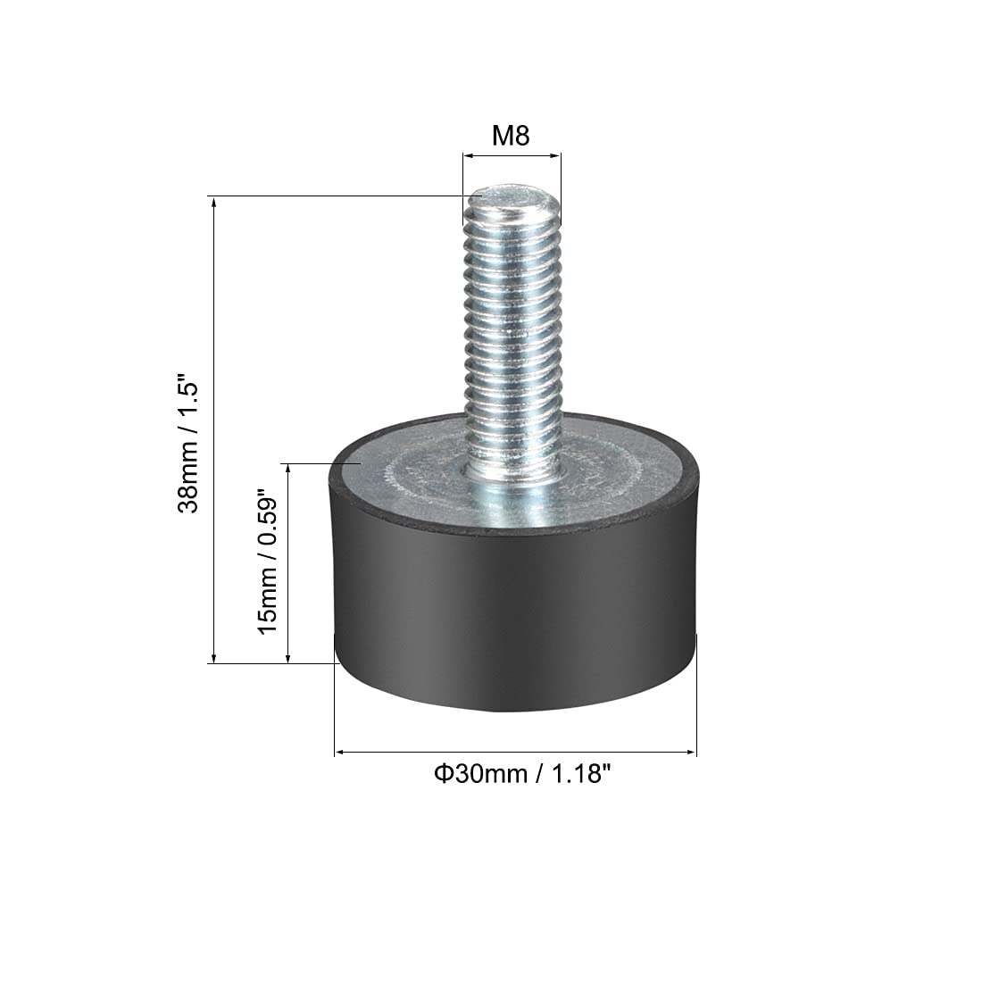 Amazon.com: uxcell M8 Thread Rubber Mounts,Vibration Isolators