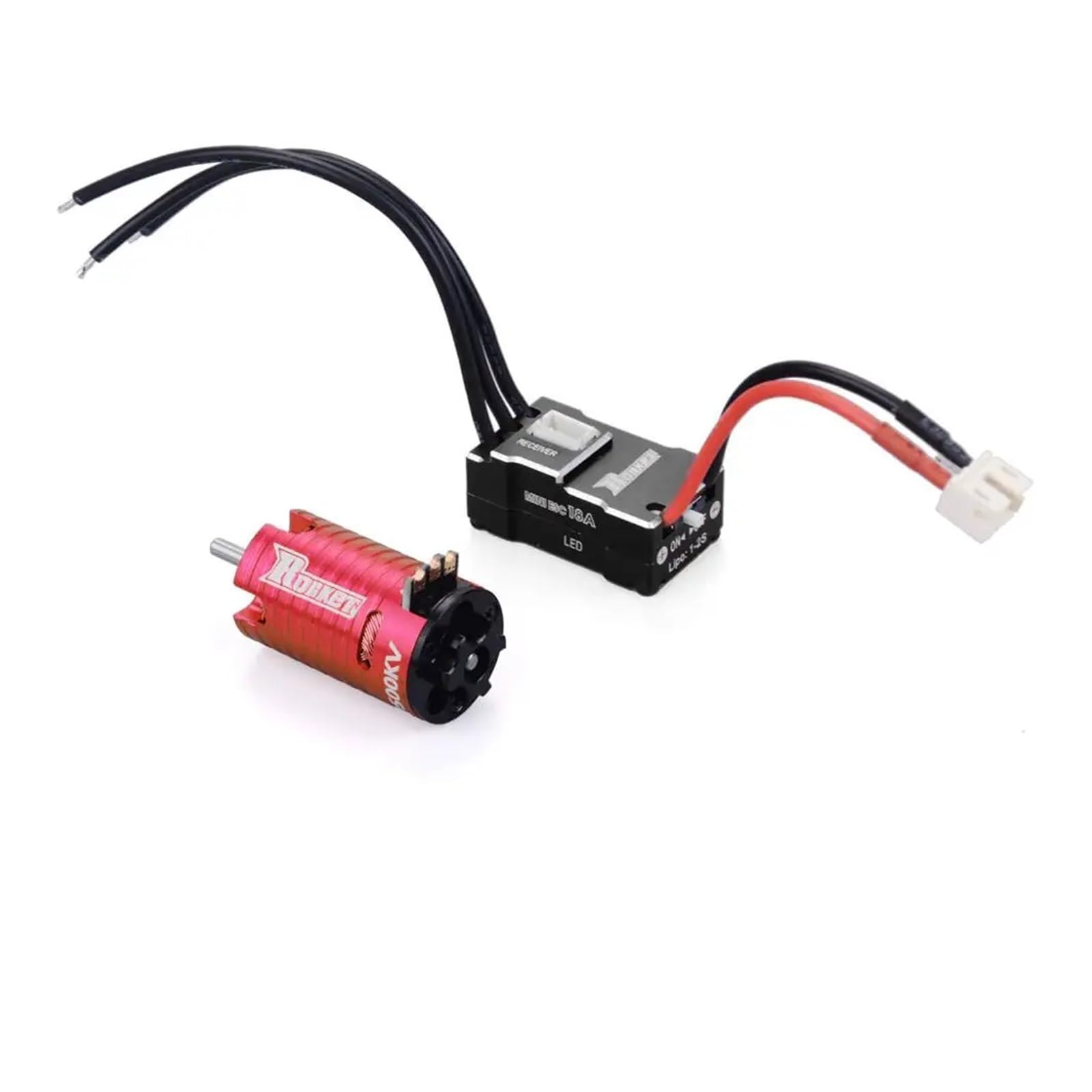 Kompatibel mit Rocket Mini 1410 2500KV 3500KV 5500KV 7500KV 9500KV bürstenloser Motor mit 18A ESC. Kompatibel mit Kyosho Mr03 Atomic DRZ 1/24 1/28 1/32 RC Car (Color : 3500KV ESC Combo)