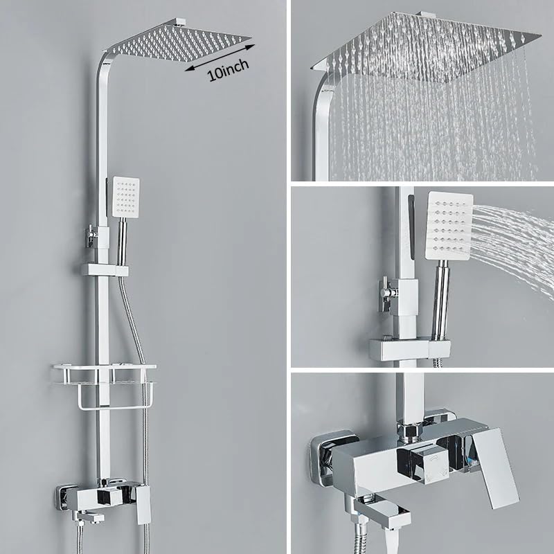 Fauce de douche plume chrome 3/4 pour résoudre les problèmes de pression d'eau