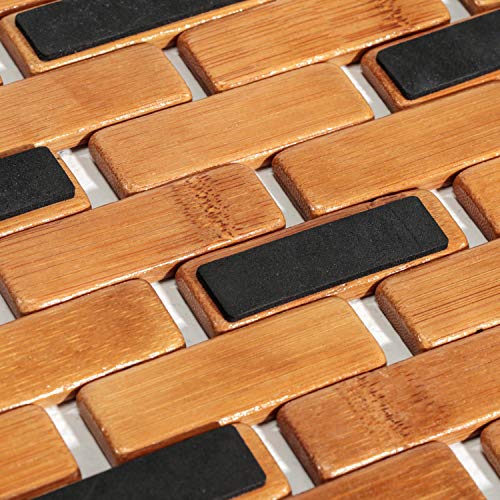 Luxe Multifunctionele Bamboe Badmat Voor Douche Spa Sauna met Niet Slip Voeten | Indoor Outdoor Gebruik voor Keuken… - Image 6