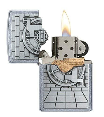 Image of Zippo Street Chrome Safe Gold Cash Design Windproof Pocket Fuel Lighter, Refillable, BIS Certified