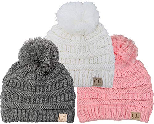 Funky Junque Toddler Pom Beanie – Knit Warm Hat