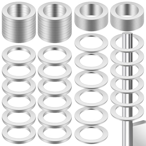 NISENTIA 60 Stück Fitschenringe Zimmertüren 1mm & 2mm Unterlegscheiben Türscharnier M10 Tür Unterlegscheiben Edelstahl Beilagscheiben Sortiment Fitschenringe für Standard Zimmertüren Montageringe
